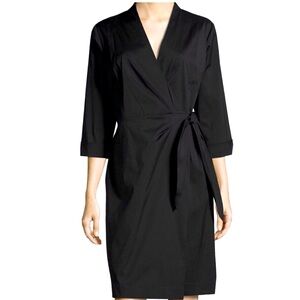 Lafayette 148 Black Dolly Wrap 3/4 Sleeve Dress size 8. Like new!!